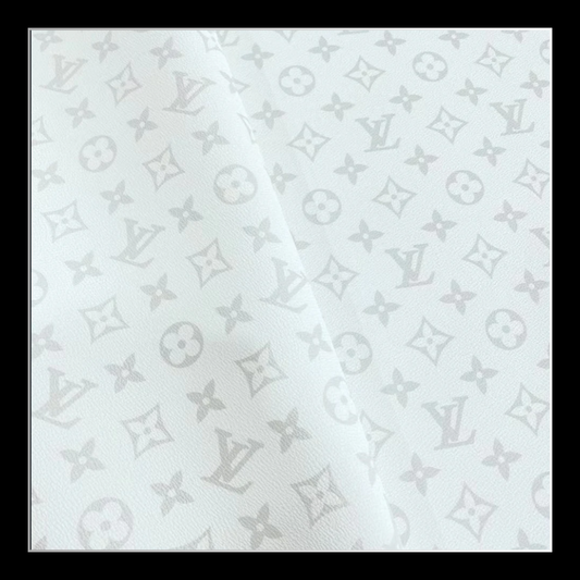 Premium Quality Leather Design Pattern White LV image 0